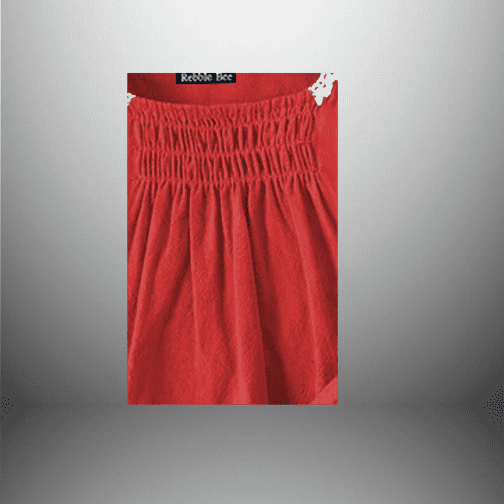 2pcs Girls Fancy Top and Short with Frills and Pleat-RKFCW381 - Image 3